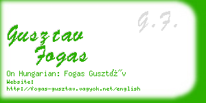 gusztav fogas business card